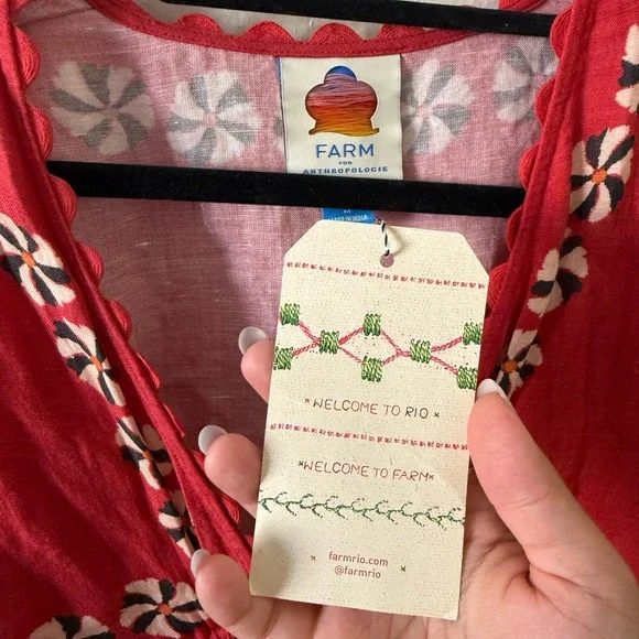 NWT Farm Rio Long-Sleeve Romper Floral Anthropologie Size M Resort Vacation